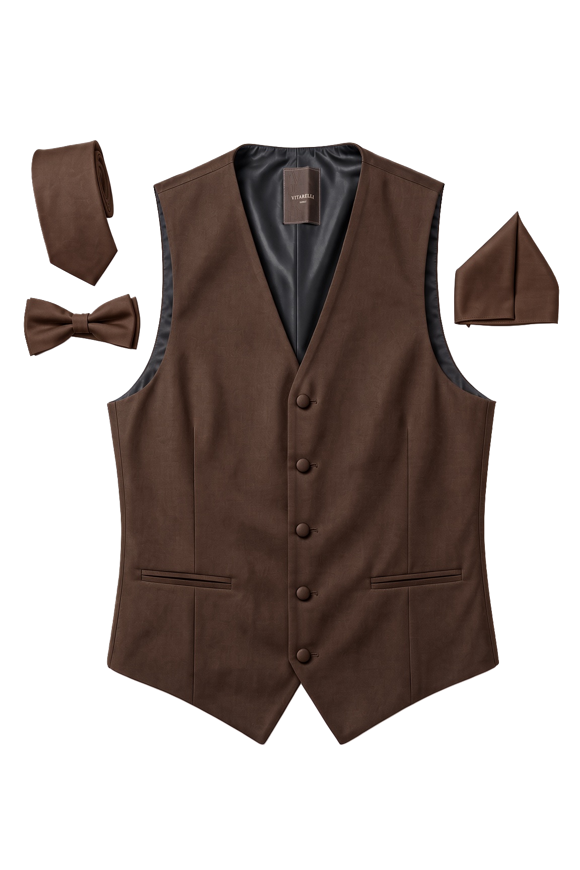 Vitarelli brown men's vest, style V70