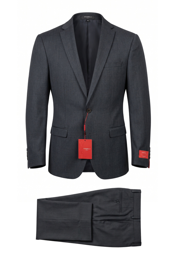 Vitarelli gray wool blend 3-piece suit, style 314433